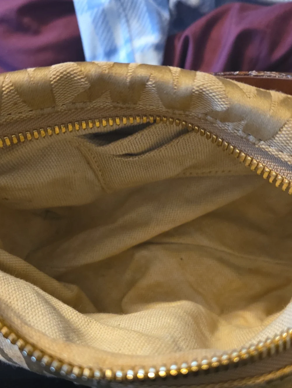 Michael Kors Gold Logo-Print Shoulder Bag